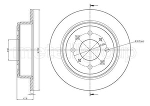 Metelli MET-DBR23-1049C Metelli Brake Rotor Honda