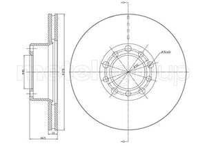 Metelli MET-DBR23-0047 Metelli Brake Rotor Mercedes Benz