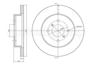 Metelli MET-DBR23-0586 Metelli Brake Rotor Suzuki