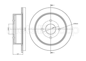 Metelli MET-DBR23-0649 Metelli Brake Rotor Ford Europe