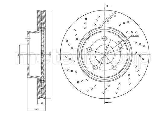 Metelli MET-DBR23-1478FC Metelli Brake Rotor Mercedes Benz