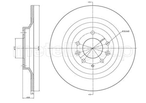 Metelli MET-DBR23-1552C Metelli Brake Rotor for Mazda