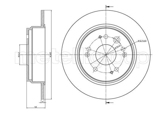 Metelli MET-DBR23-1117C Metelli Brake Rotor Honda