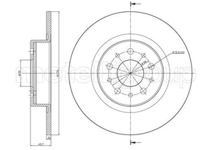 Metelli MET-DBR23-0698C Metelli Brake Rotor Alfa Romeo