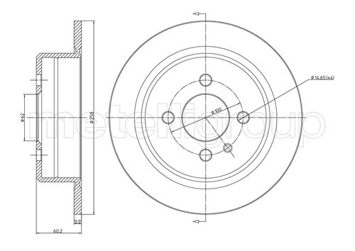 Metelli MET-DBR23-0084 Metelli Brake Rotor BMW