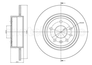 Metelli MET-DBR23-0796C Metelli Brake Rotor Saab