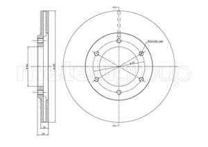 Metelli MET-DBR23-0247 Metelli Brake Rotor for Nissan