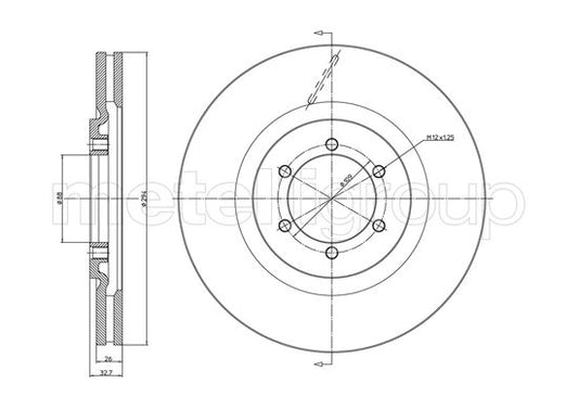 Metelli MET-DBR23-1033C Metelli Brake Rotor Ssangyong