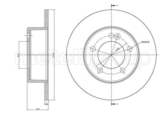 Metelli MET-DBR23-1386C Metelli Brake Rotor Opel Lcv / Renault / Lcv