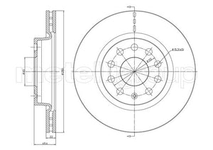 Metelli MET-DBR23-0733C Metelli Brake Rotor Audi / Seat / Skoda / VW
