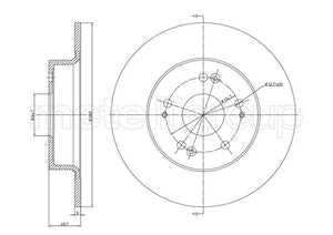 Metelli MET-DBR23-1330C Metelli Brake Rotor Honda