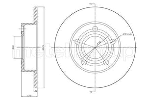 Metelli MET-DBR23-0531C Metelli Brake Rotor Audi / VW