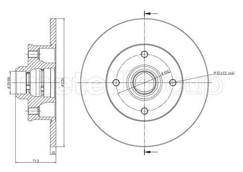 Metelli MET-DBR23-0117 Metelli Brake Rotor Seat / VW