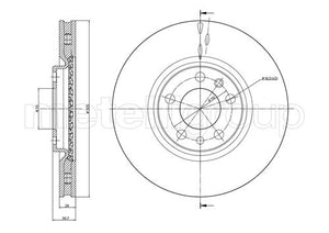 Metelli MET-DBR23-0861C Metelli Brake Rotor Alfa Romeo / Fiat / Jeep