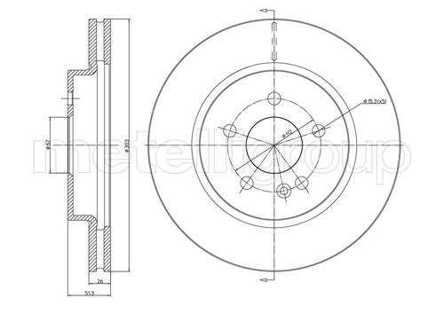 Metelli MET-DBR23-0700C Metelli Brake Rotor Mercedes Benz
