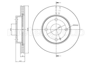 Metelli MET-DBR23-0617 Metelli Brake Rotor for Mazda