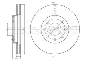 Metelli MET-DBR23-1066C Metelli Brake Rotor Mitsubishi