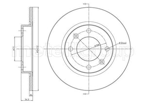 Metelli MET-DBR23-0217 Metelli Brake Rotor Peugeot