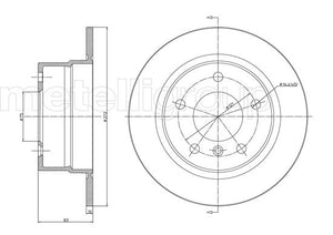 Metelli MET-DBR23-0783C Metelli Brake Rotor BMW