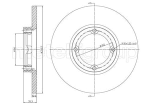 Metelli MET-DBR23-0597C Metelli Brake Rotor Chevrolet / Daewoo