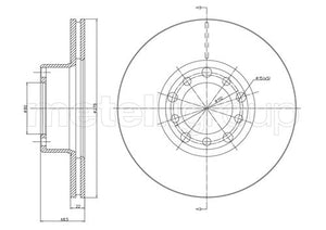 Metelli MET-DBR23-0086 Metelli Brake Rotor Mercedes Benz