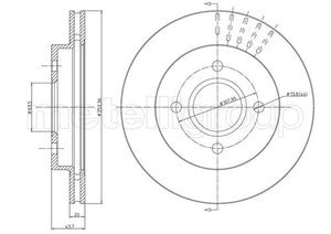 Metelli MET-DBR23-0317 Metelli Brake Rotor Ford Europe