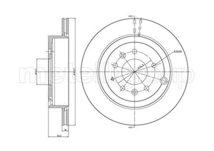 Metelli MET-DBR23-1222C Metelli Brake Rotor for Mazda