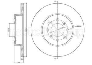 Metelli MET-DBR23-0430 Metelli Brake Rotor Rover