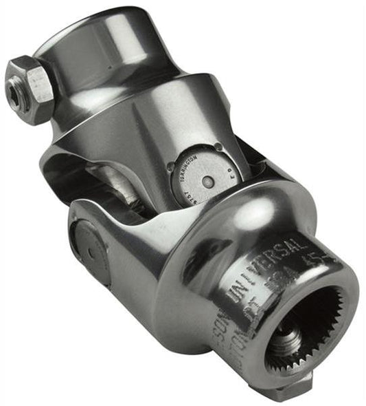 Borgeson 124955 Steering U-Joint, Polished Stainless, 3/4DD X 3/4V