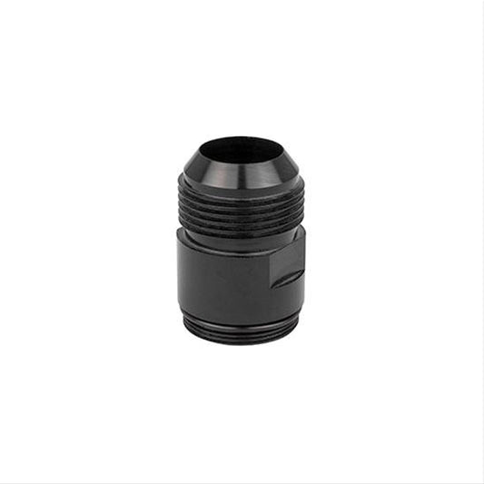CVR CVR8016LBK Long Inlet Fittings Aluminum -16 AN Male to 1.25 in. Straight Cut Male Black Anodized (each)