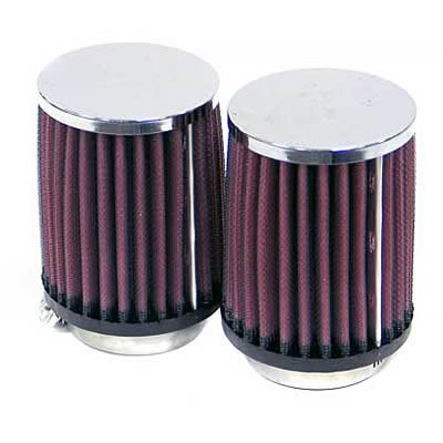 K&N Filters KNRC-1352 Universal Chrome Air Filter 2 2-1/16"Flg 3-1/4"B 3"T 4"H"