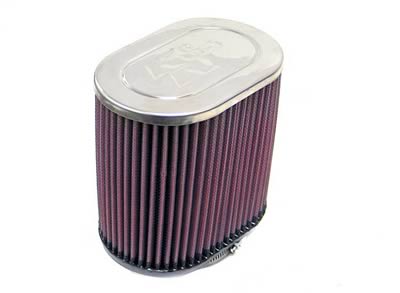 K&N Filters KNRC-1540 Universal Chrome Air Filter 2-3/4"10 Deg Flg 6-1/4" X 4""