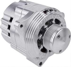 CVR CVR8108CL Billet Powerhouse Alternator w/ 6 GroOve Pulley - Clear