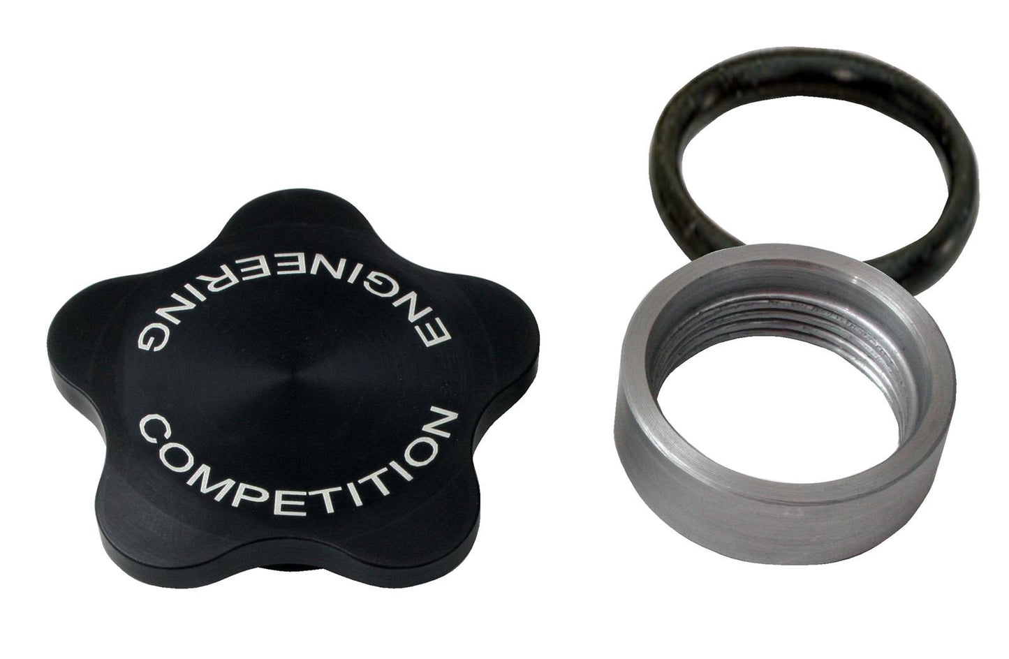 Competition Engineering CE-C9085 Rear End Fill Cap Kit Black Anodized Cap 1-3/8'' - 12Unf Threads 2.6'' O.D.