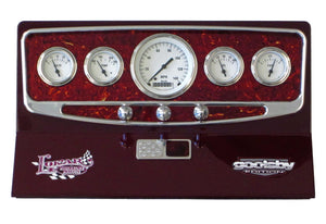 Lokar LK-BDI-9140 Goolsby Oval Dash Insert 5 Gauge Tortoise - Polished Suit 3-3/8" & 2-1/16" Gauges