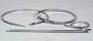 Thermo Tec TT13150 Stainless Steel Exhaust Wrap Snap Strap Kit 12 x 9" Straps