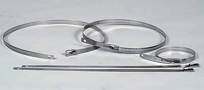 Thermo Tec TT13150 Stainless Steel Exhaust Wrap Snap Strap Kit 12 x 9" Straps