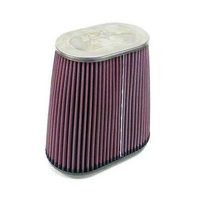 K&N Filters KNRC-5145 Universal Chrome Air Filter 3-1/8" Dual Flg 5" X 8-3/4"B"