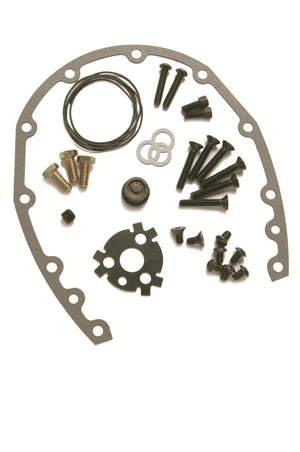 CVR CVRTC2350BK Timing Cover 2-piece Billet Aluminum Black Anodized Bolts Gaskets Chev V6 V8 Small Block Kit