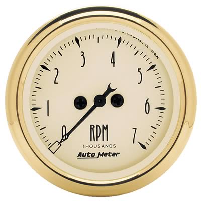 AutoMeter AU1594 Golden Oldies 2-1/16" Elec In-Dash Tachometer 7000 RPM