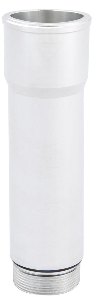 CVR CVR8150LCL Inlet Fittings Aluminum 1.500 in. Hose to 1 3/16 in. Straight Cut Male Clear Anodized Long (each)