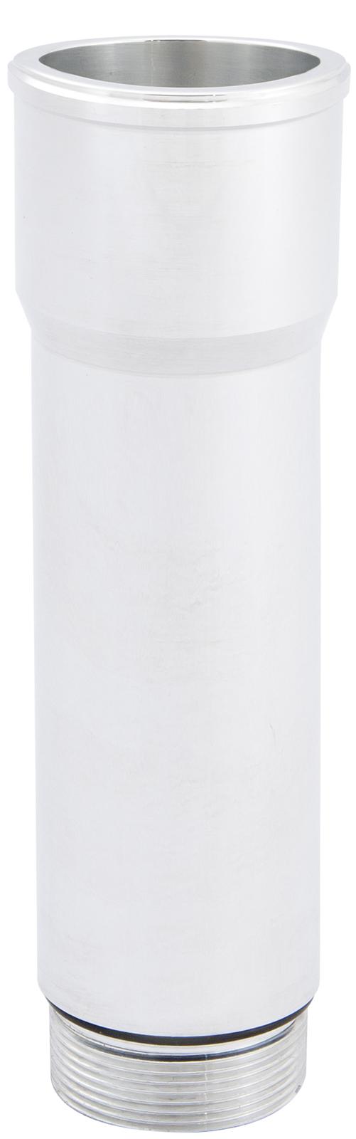 CVR CVR8150LCL Inlet Fittings Aluminum 1.500 in. Hose to 1 3/16 in. Straight Cut Male Clear Anodized Long (each)