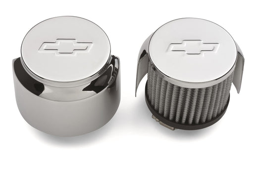 GM Performance GM25534355 Circle Track Breather Chrome Incl Chev Logo