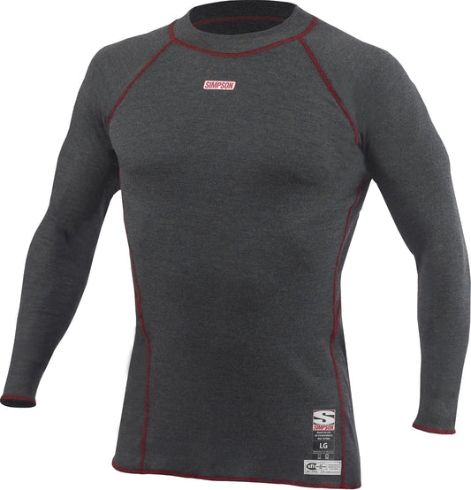 Simpson SI20117L Soft Knit 6Oz Contoured Carbonx Underwear Large Grey Top SFI ApprOved