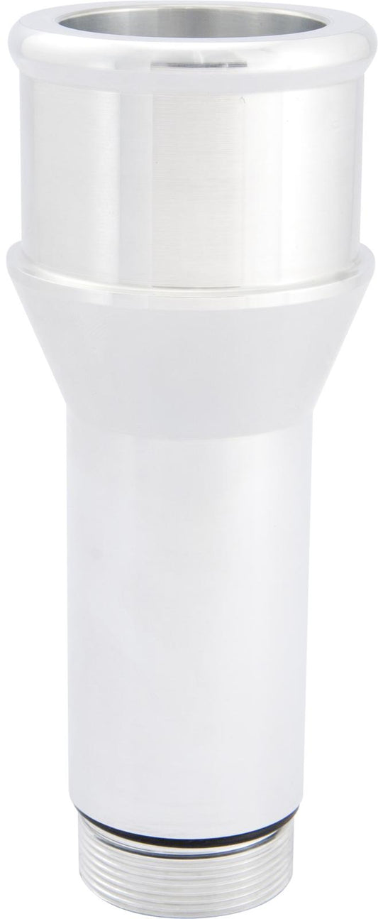 CVR CVR8175LCL Inlet Fittings Aluminum 1.750 in. Hose to 1 3/16 in. Straight Cut Male Clear Anodized Long (each)