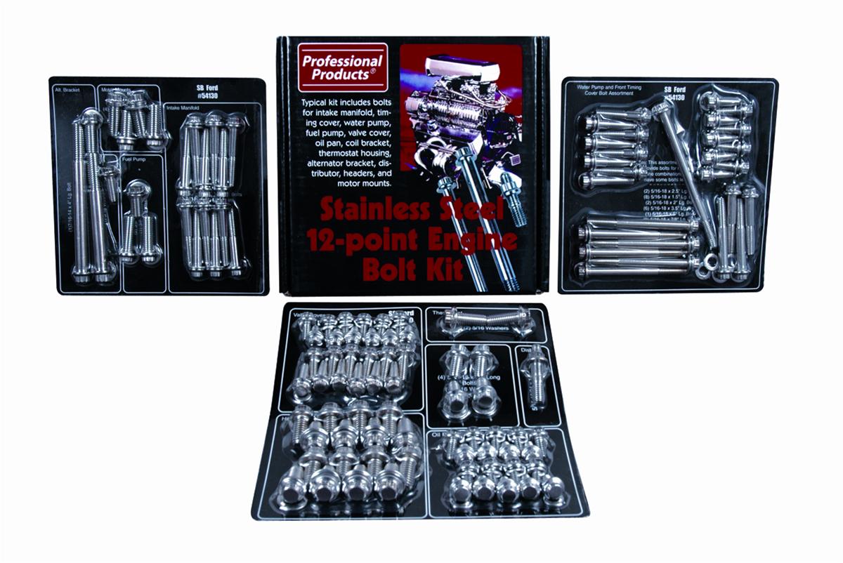 Professional Products PRO54130 Ford 221-302 351W Engine Bolts Pro Products 54130