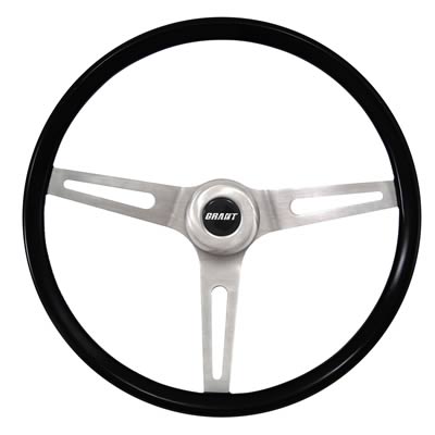 Grant GR976 14.5" Classic GM Steering Wheel Brushed S/S w/ Gloss Black Grip