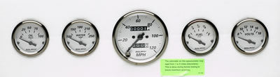 AutoMeter AU1901 American Platinum 5 Gauge Kit Speedo Fuel Water Temp Oil Volts