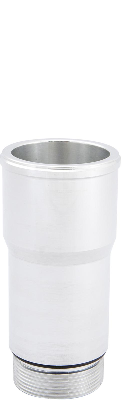 CVR CVR8150CL Inlet Fittings Aluminum 1.500 in. Hose to 1 3/16 in. Straight Cut Male Clear Anodized Short (each)