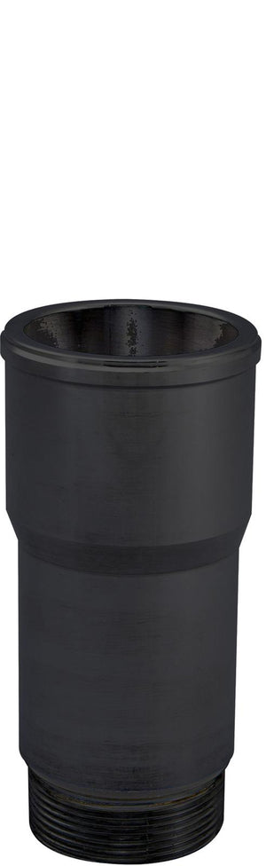 CVR CVR8150BK Inlet Fittings Aluminum 1.500 in. Hose to 1 3/16 in. Straight Cut Male Black Anodized Short (each)